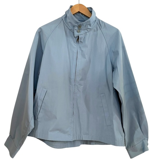 Vintage London Fog Bomber Jacket Blue 80s Clean Girl Aesthetic M/L - Picture 5 of 9